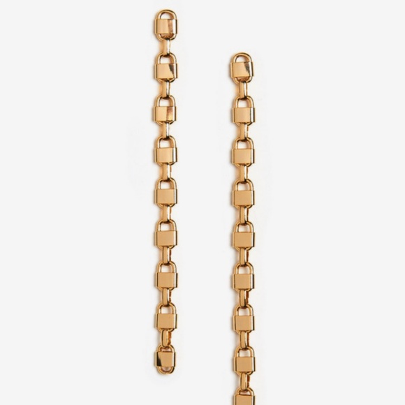 Noir Luxe Chain Drop Earrings - Picture 2 of 6